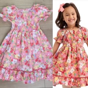 Matilda Jane Girls Pink Floral "Good Luck Charm" Dress Size 8. Whimsical